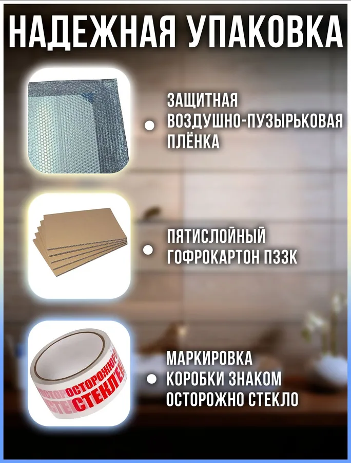 Зеркало ванной круглое 30x30 см