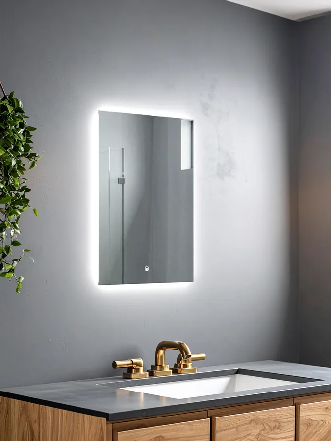 Зеркало ванной вертикальное 40x55 см LED-подсветка