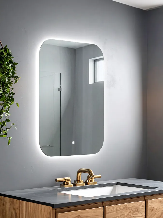 Зеркало ванной вертикальное 55x75 см LED-подсветка