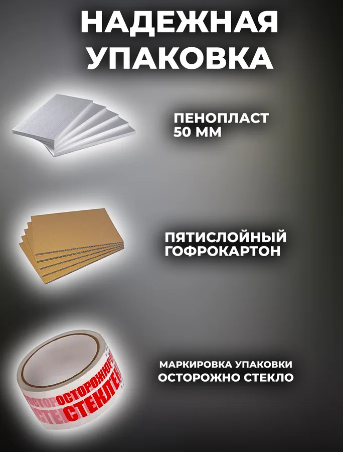 Зеркало ванной квадратное 75x75 см LED-подсветка